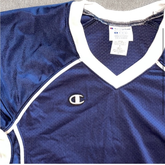 Champion Touchdown Football Game Jersey Navy and White - Picture 2 of 6